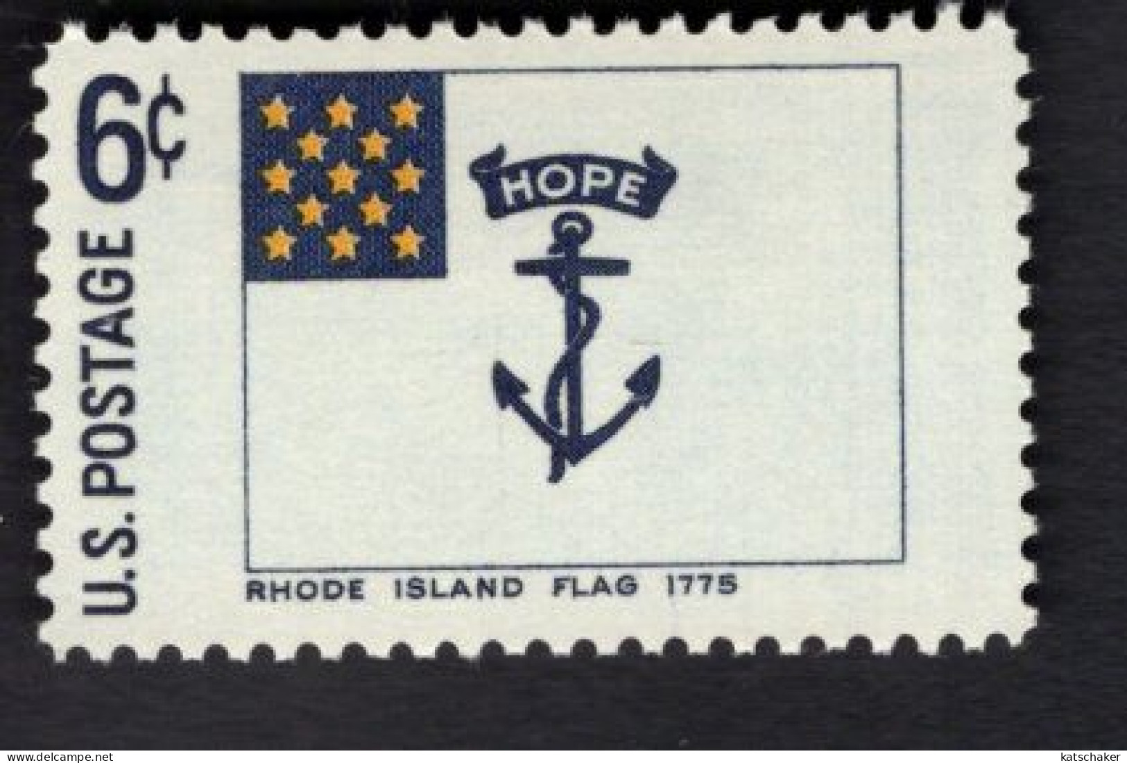 203629325 1968 SCOTT 1349 (XX) POSTFRIS MINT NEVER HINGED  - HISTORIC FLAG - RHODE ISLAND 1775 - Nuovi