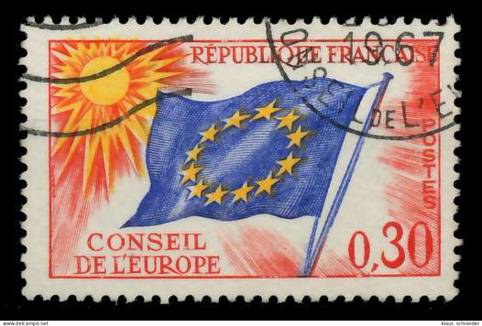 FRANKREICH DIENSTMARKEN EUROPARAT Nr 11 Gestempelt X05B352 - Used