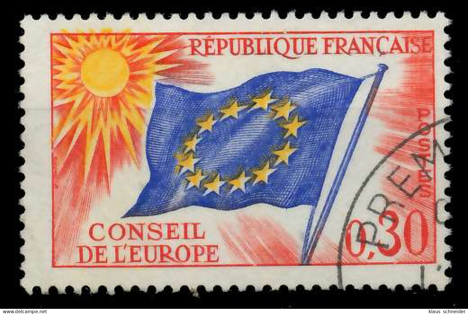 FRANKREICH DIENSTMARKEN EUROPARAT Nr 11 Gestempelt X05B372 - Used