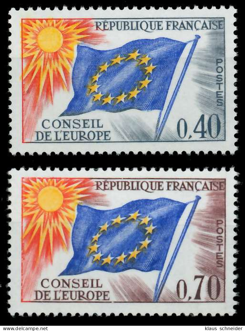 FRANKREICH DIENSTMARKEN EUROPARAT Nr 13-14 Postfrisch SADFBA2 - Mint/Hinged