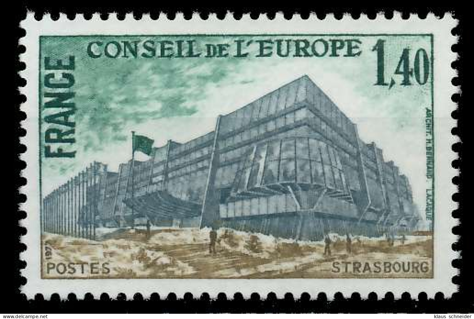 FRANKREICH DIENSTMARKEN EUROPARAT Nr 22 Postfrisch SADFD1E - Mint/Hinged