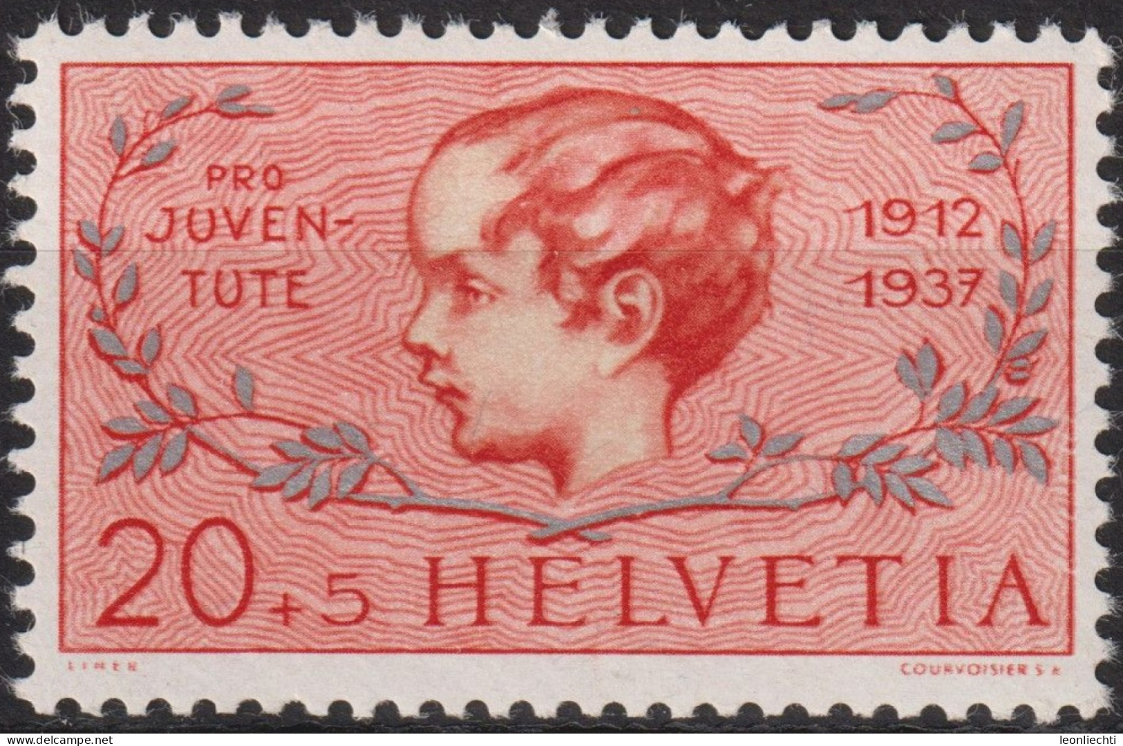 1937  Schweiz / Pro Juventute ** Zum:CH J83, Mi:CH 316, Knabenkopf - Unused Stamps