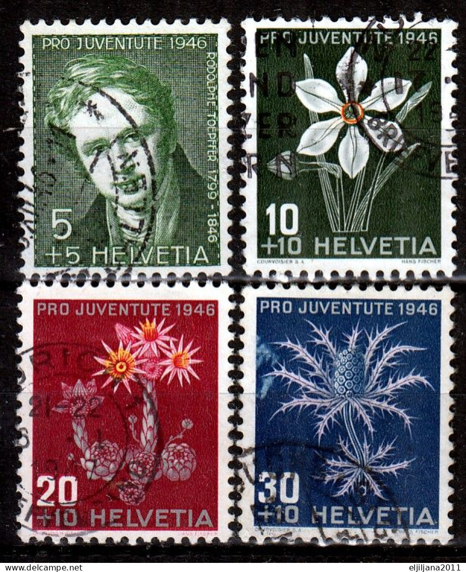 Switzerland / Helvetia / Schweiz / Suisse 1946 ⁕ Pro Juventute Mi.475-478 ⁕ 4v Used - Used Stamps