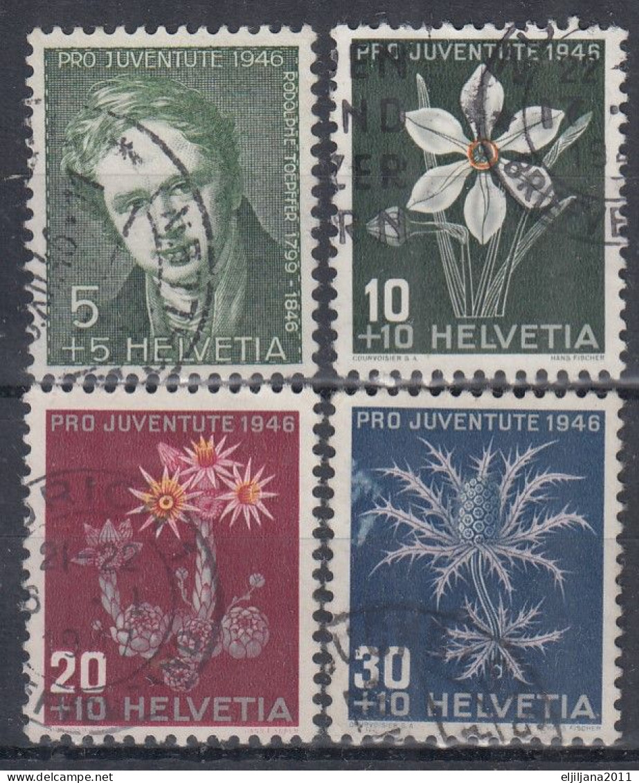 Switzerland / Helvetia / Schweiz / Suisse 1946 ⁕ Pro Juventute Mi.475-478 ⁕ 4v Used - Used Stamps