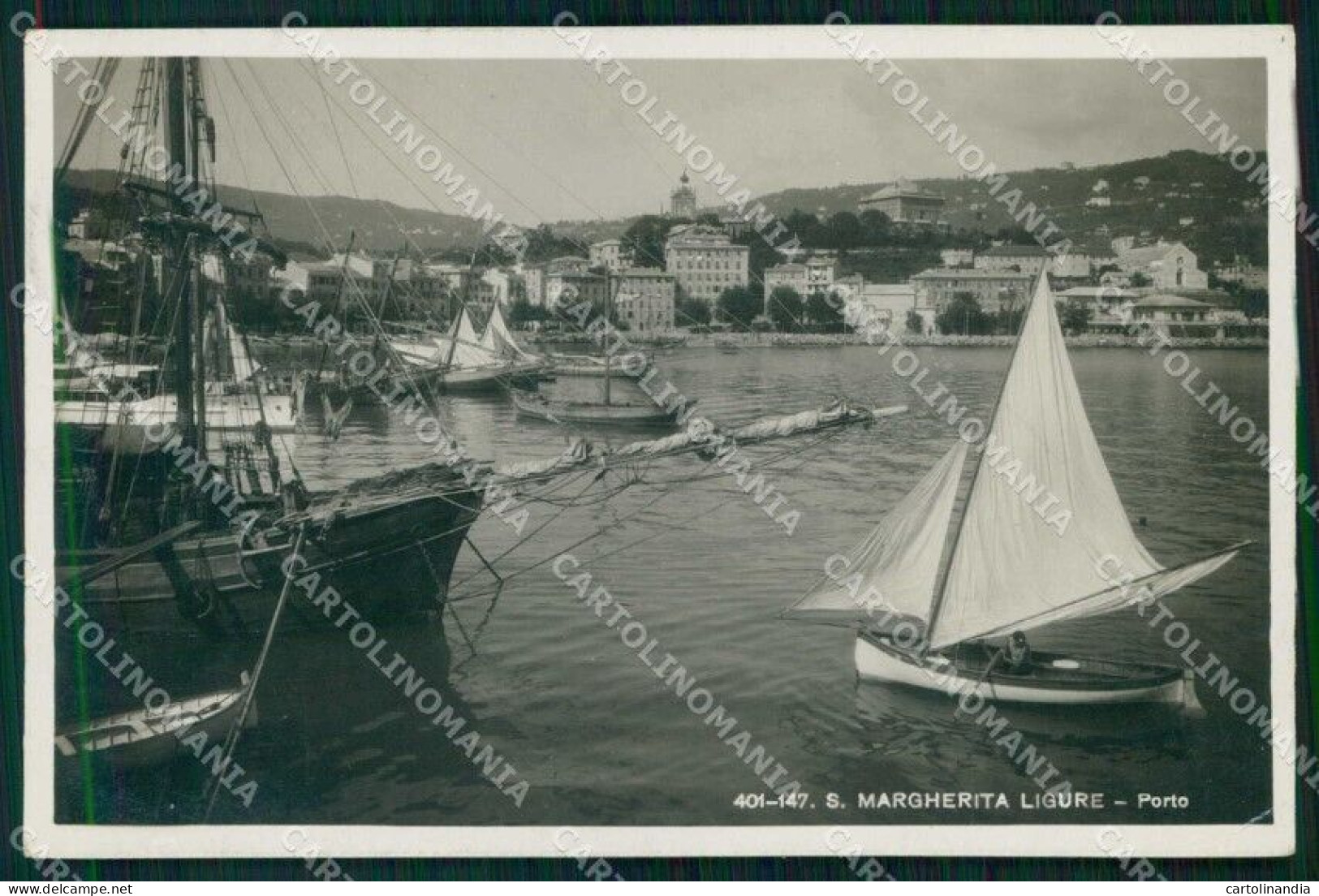 Genova Santa Margherita Porto Con Barche Brunner 401 147 Foto Cartolina RT2793 - Genova (Genoa)