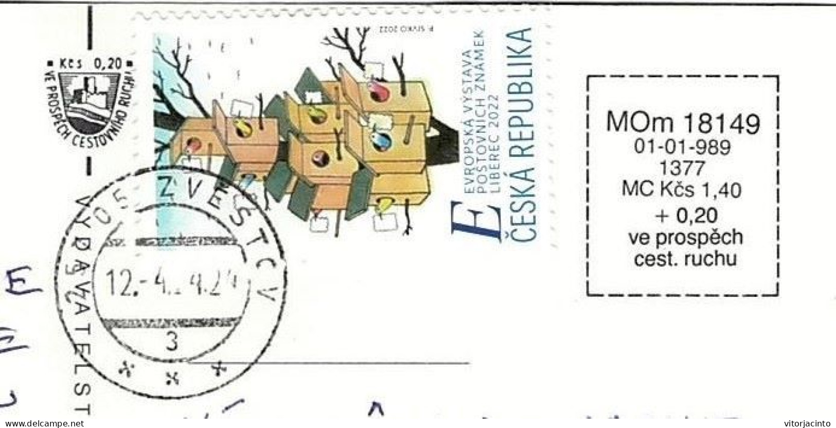 Czechoslovakia - Touristic PAP - With An Added Tax Of 0.20 Kčs In Favour Of Tourism (circulated In 2024) - Cartas & Documentos