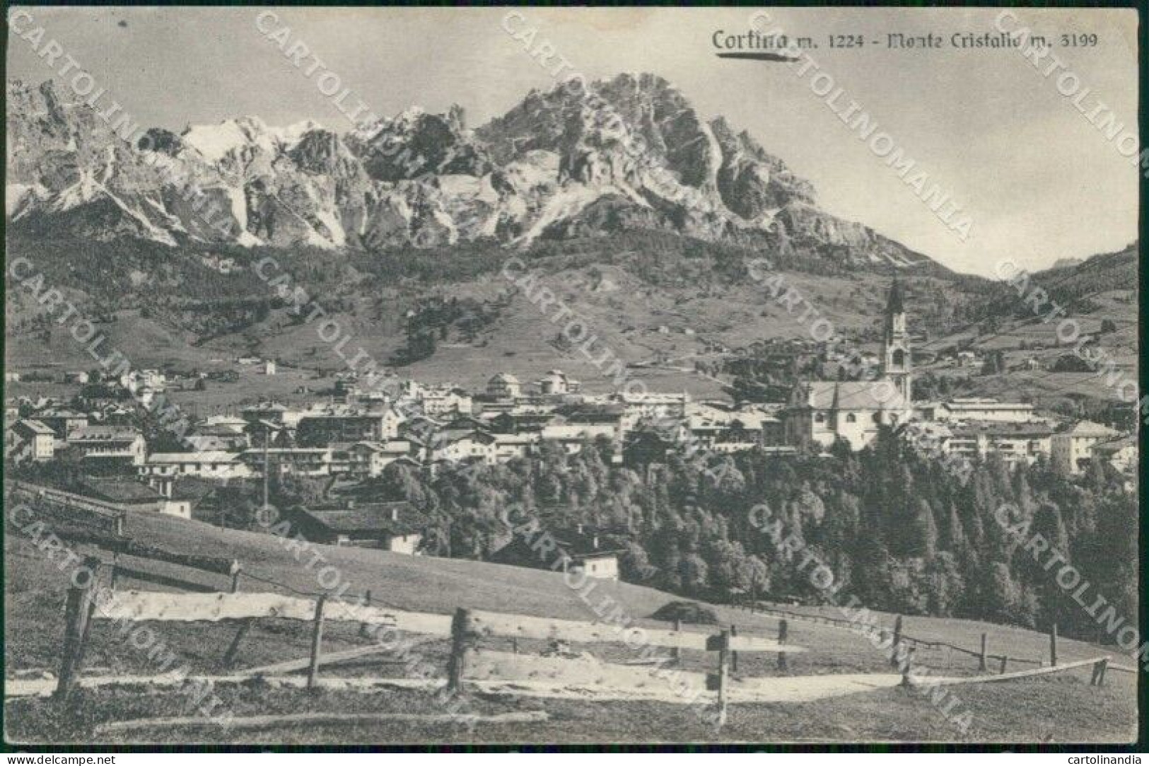 Belluno Cortina D'Ampezzo Monte Cristallo Brunner 1 108 Cartolina RT2905 - Belluno