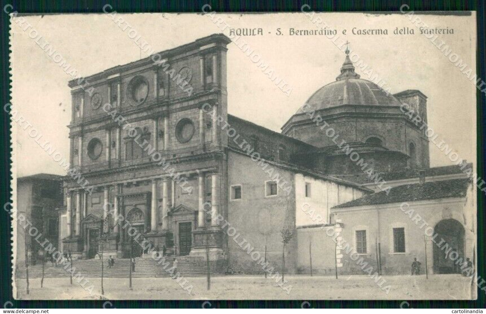 L'Aquila Città San Bernardino Caserma Della Fanteria Cartolina RT2968 - L'Aquila