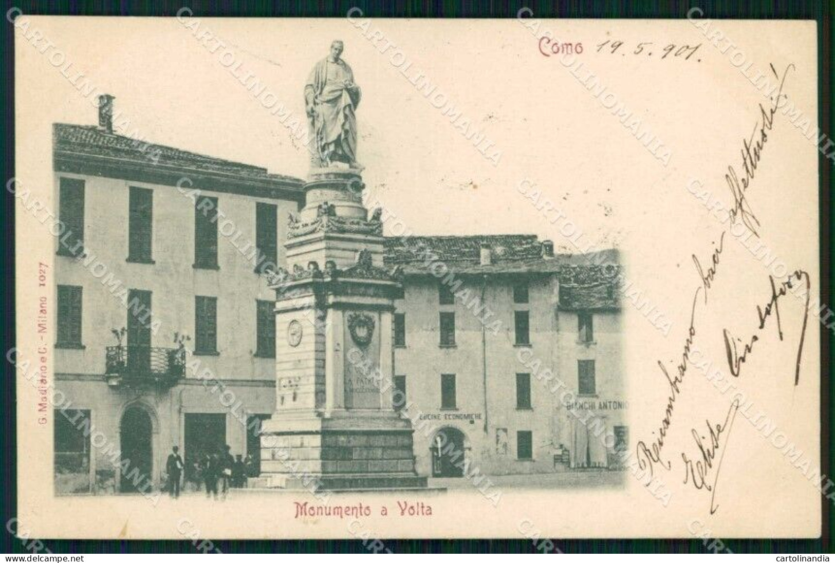 Como Città Monumento Ad Alessandro Volta Modiano 1027 Cartolina RT3118 - Como