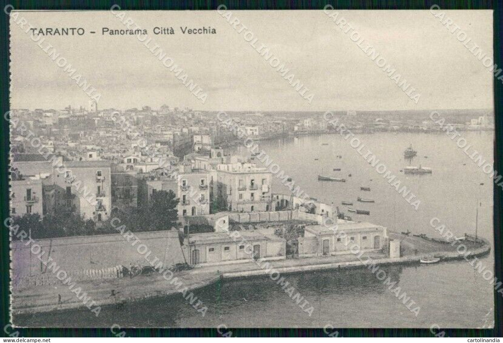 Taranto Città Panorama Città Vecchia Barche Cartolina RT3440 - Taranto