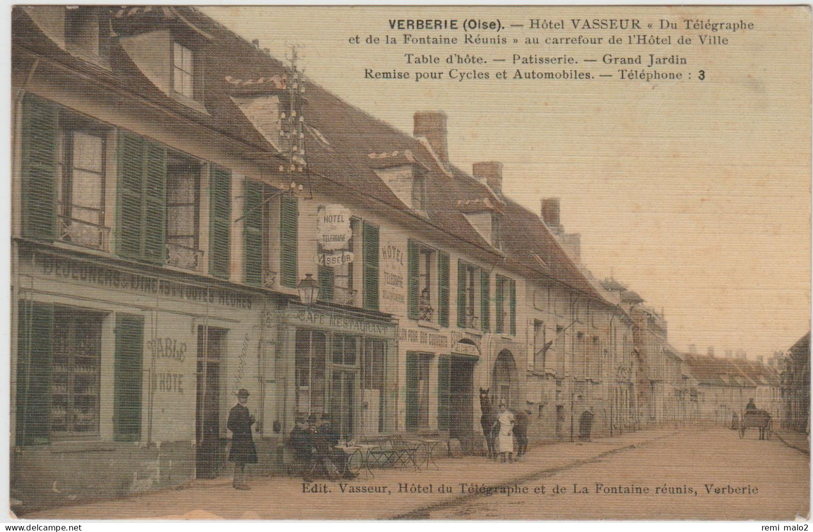 CARTE POSTALE   VERBERIE 60  Hôtel Vasseur - Verberie