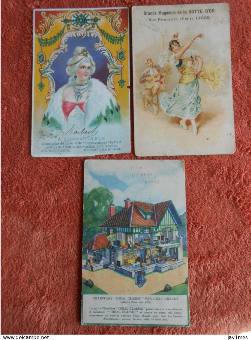 9 Publicités De Commerce Sur Carte Postale Fantaisie Coloriée - Lüttich