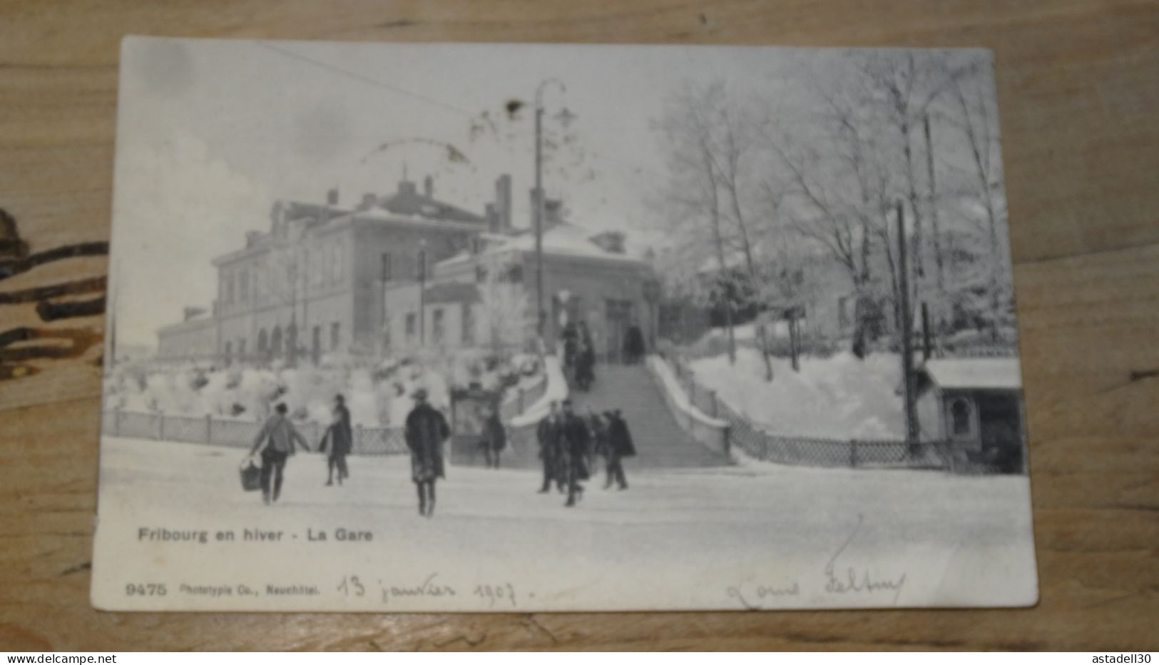 FRIBOURG, En Hiver, La Gare  ................ BE-18220 - Fribourg