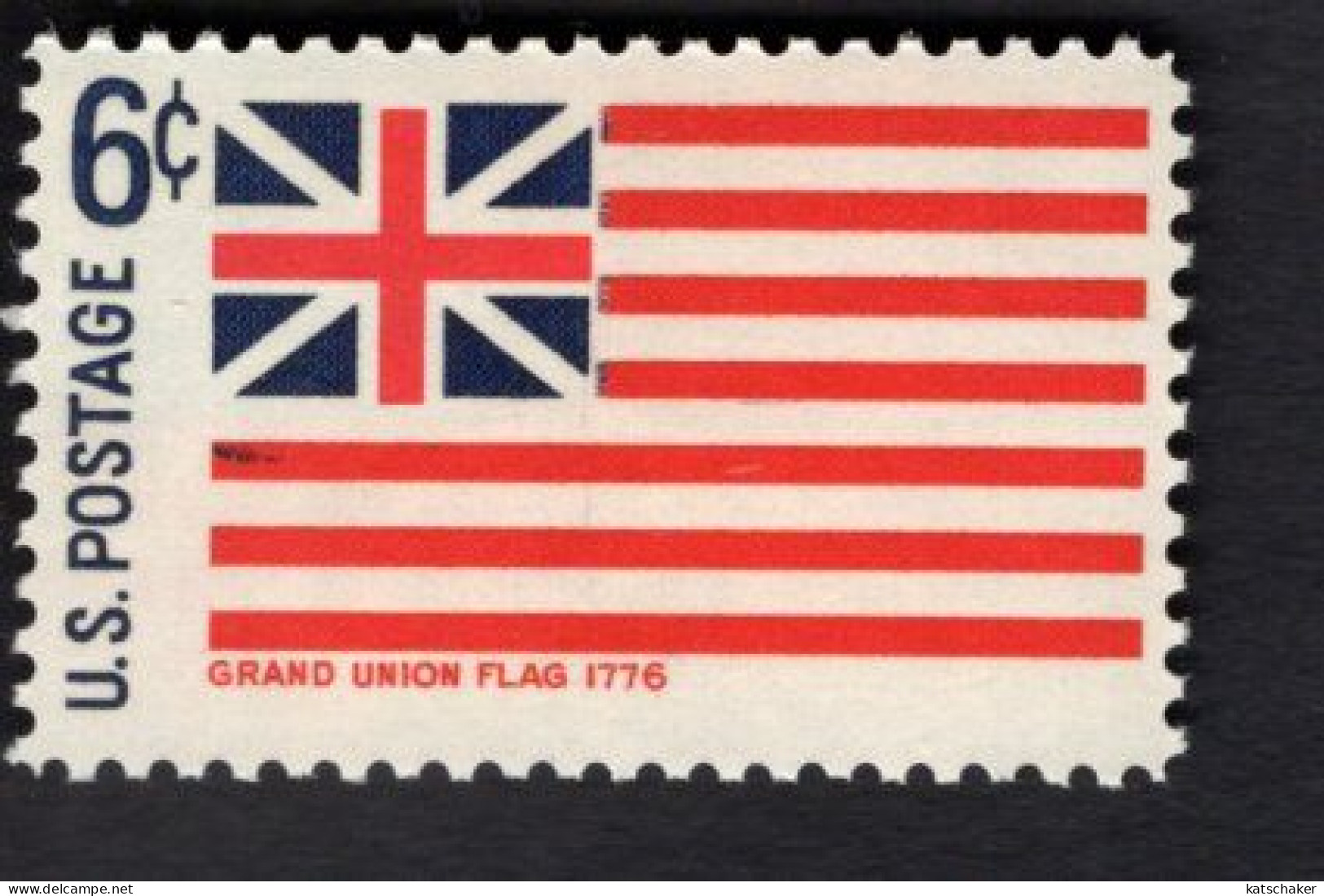 203629472 1968  SCOTT 1352 (XX) POSTFRIS MINT NEVER HINGED  - HISTORIC FLAG - GRAND UNION - 1776 - Nuovi