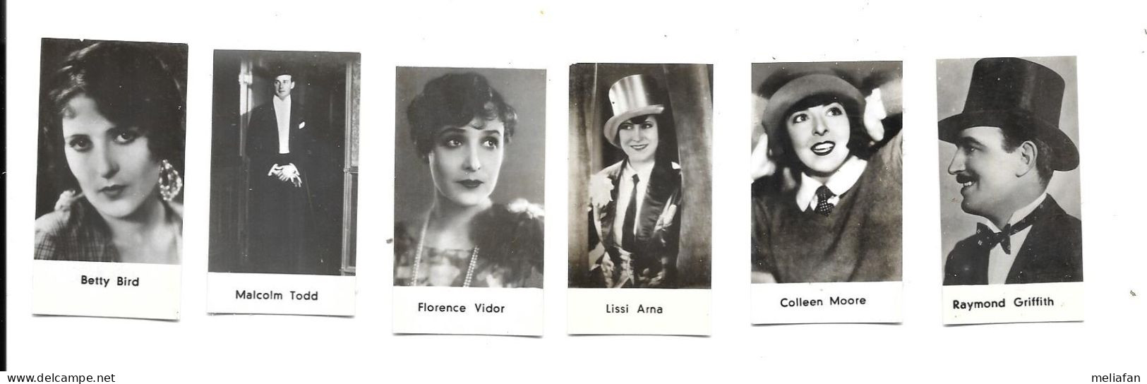 DV06 - VIGNETTES PHOTO - BETTY BIRD - COLLEEN MOORE - LISSI ARNA - RAYMOND GRIFFITH - FLORENCE VIDOR - MALCOLM TODD - Fotos