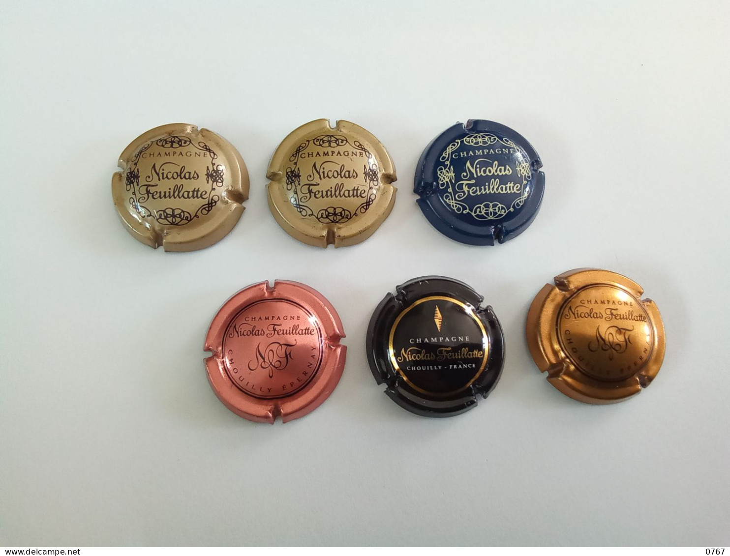 Lot 6 Capsules Muselets Champagne Nicolas Feuillatte Différentes ( Bazarcollect28 ) - Feuillate