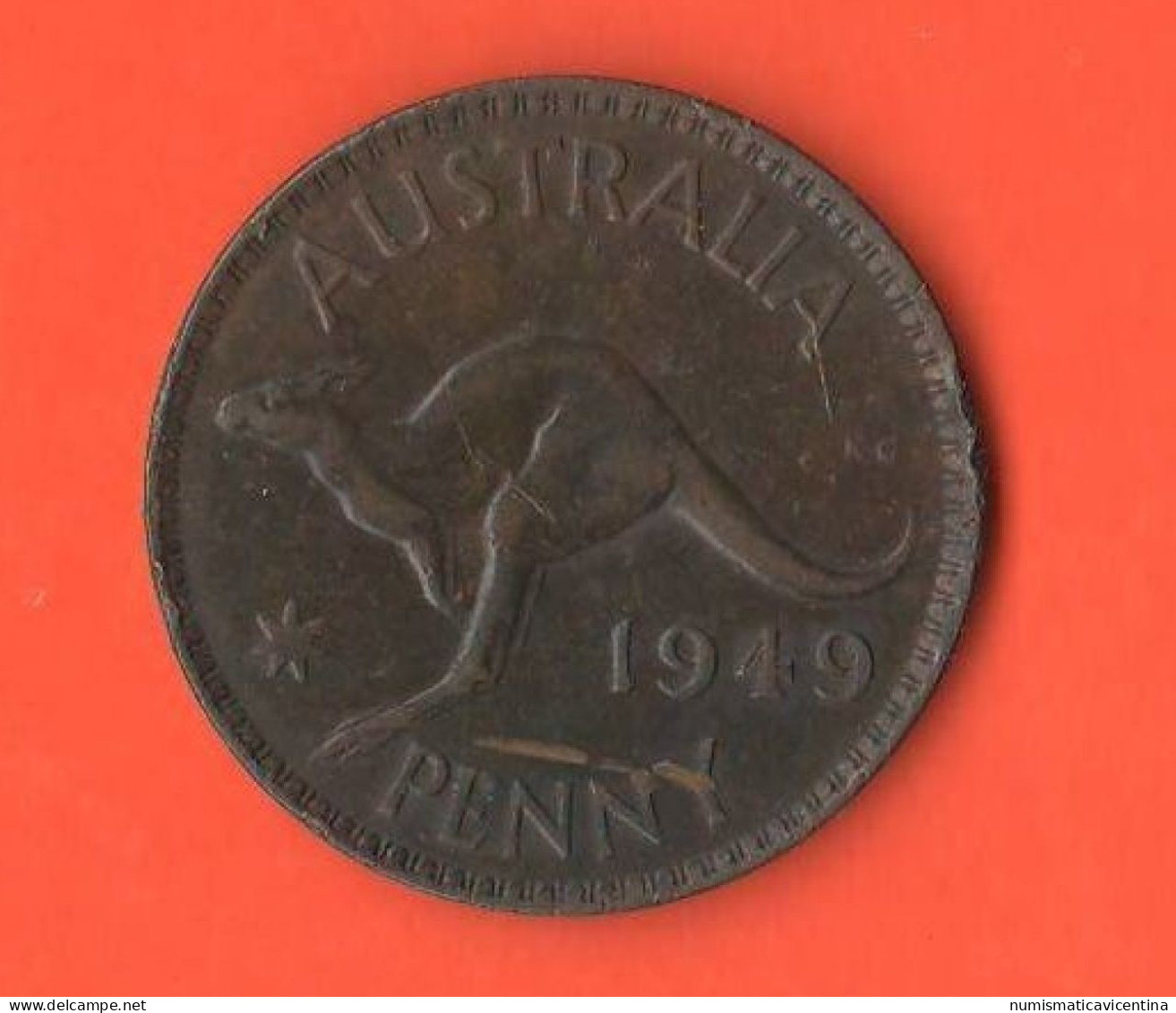 Australia Penny 1949 Australie 1 Penny 1949 King Georgius VI° Bronze Coin K 43 - Penny