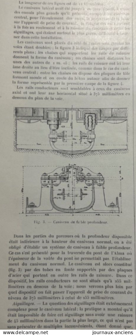 1902 LES TRANSPORTS PUBLICS À PARIS - Tramways électriques à Trolley Et à Caniveau - Revue LA LOCOMOTION - 1900 - 1949