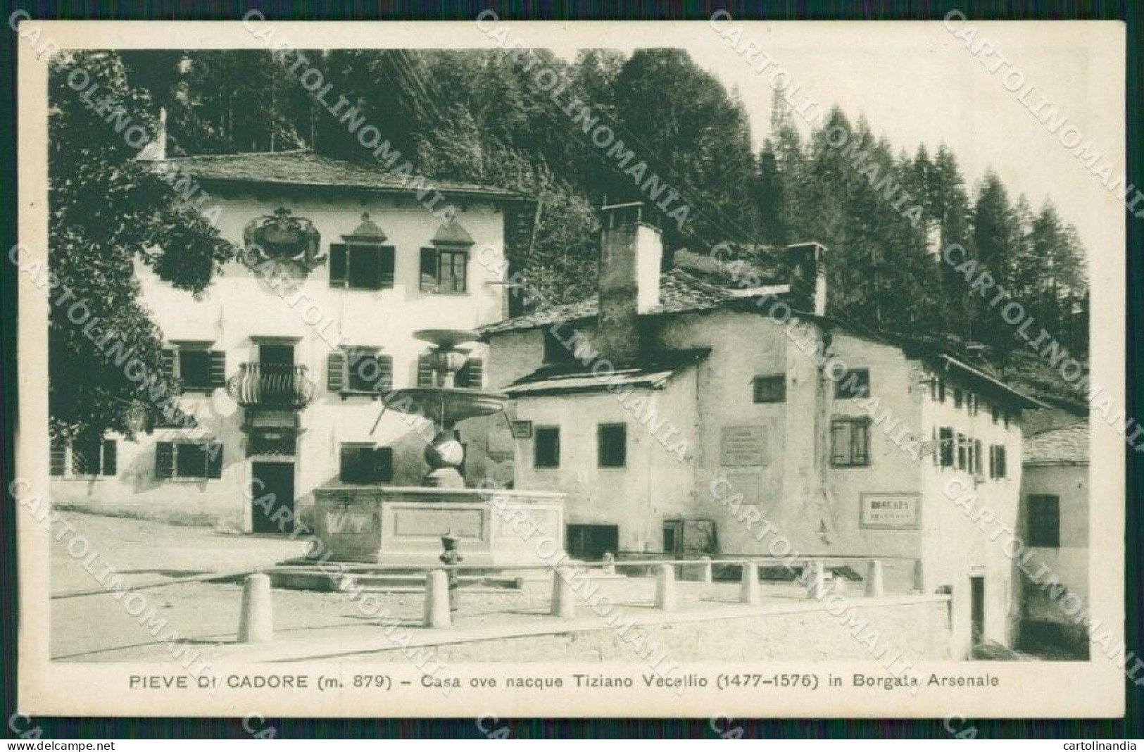 Belluno Pieve Di Cadore Casa Tiziano Cartolina ZKM8711 - Belluno