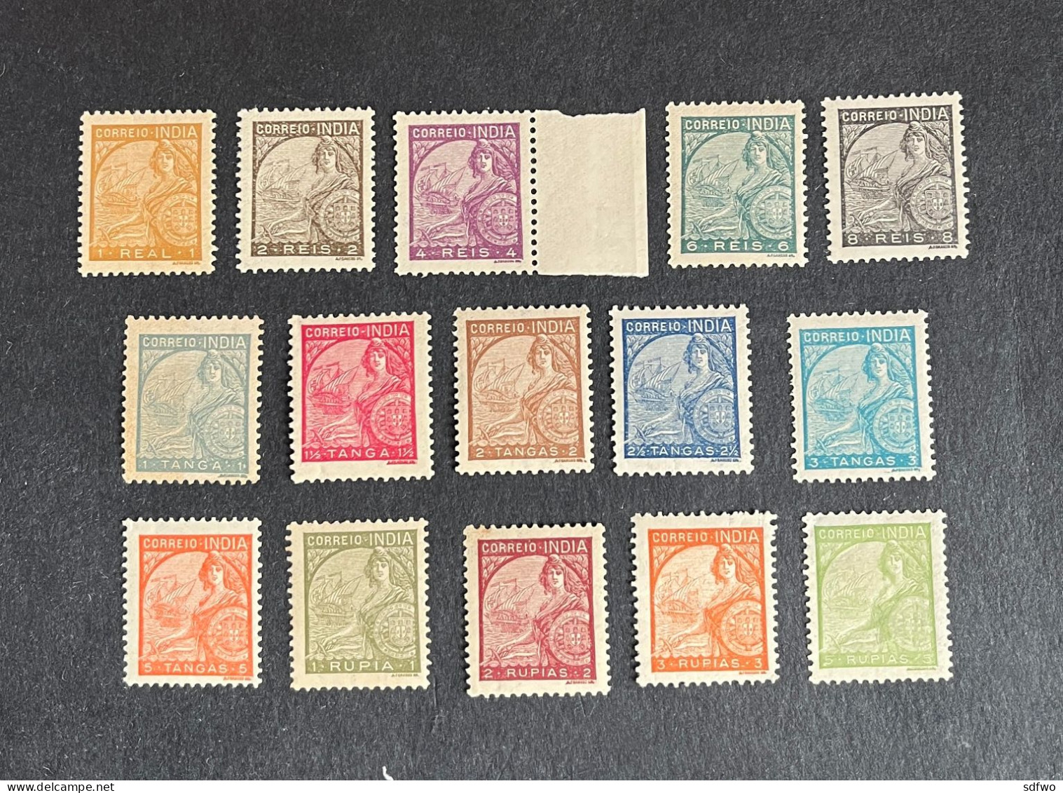 (T3) Portuguese India - 1933 Padroes Complete Set - Af. 333 To 347 - MNH / MH - Portugiesisch-Indien