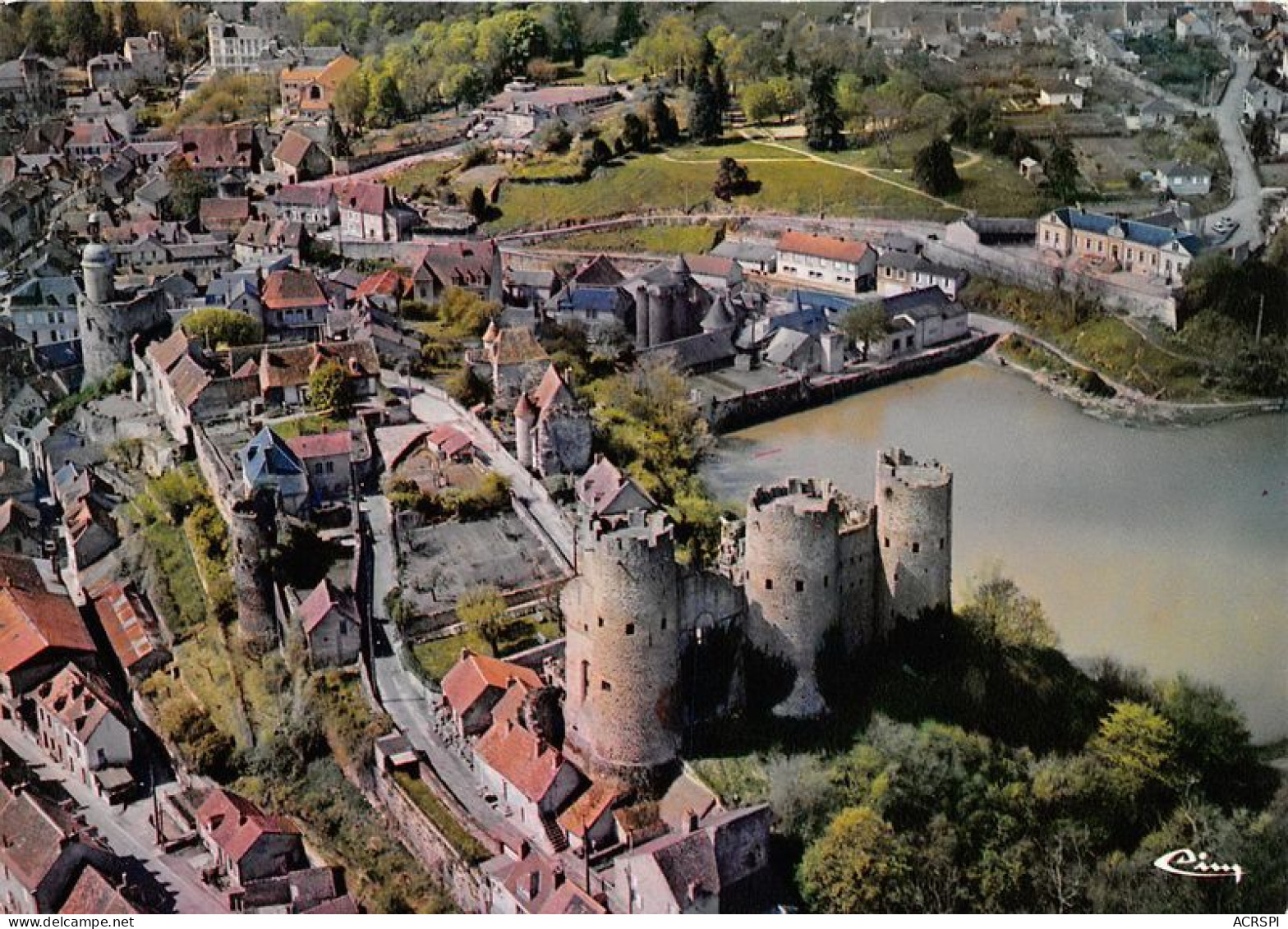 BOURBON L ARCHAMBAULT Le Chateau Et Vue Generale Aerienne 9(scan Recto-verso) MA1607 - Bourbon L'Archambault