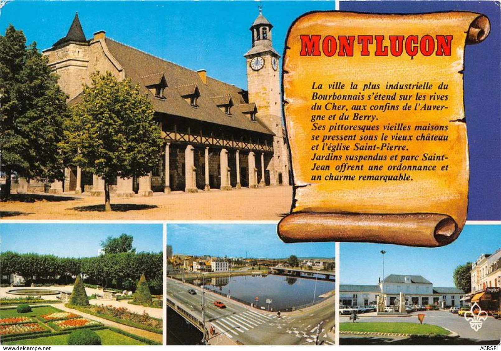 MONTLUCON Le Vieux Chateau Les Jardins Suspendus La Gare 30(scan Recto-verso) MA1626 - Montlucon