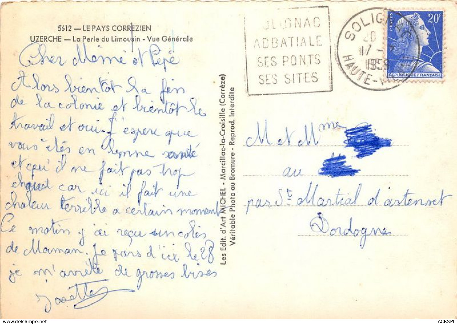 UZERCHE La Perle Du Limousin Vue Generale 31(scan Recto-verso) MA1652 - Uzerche