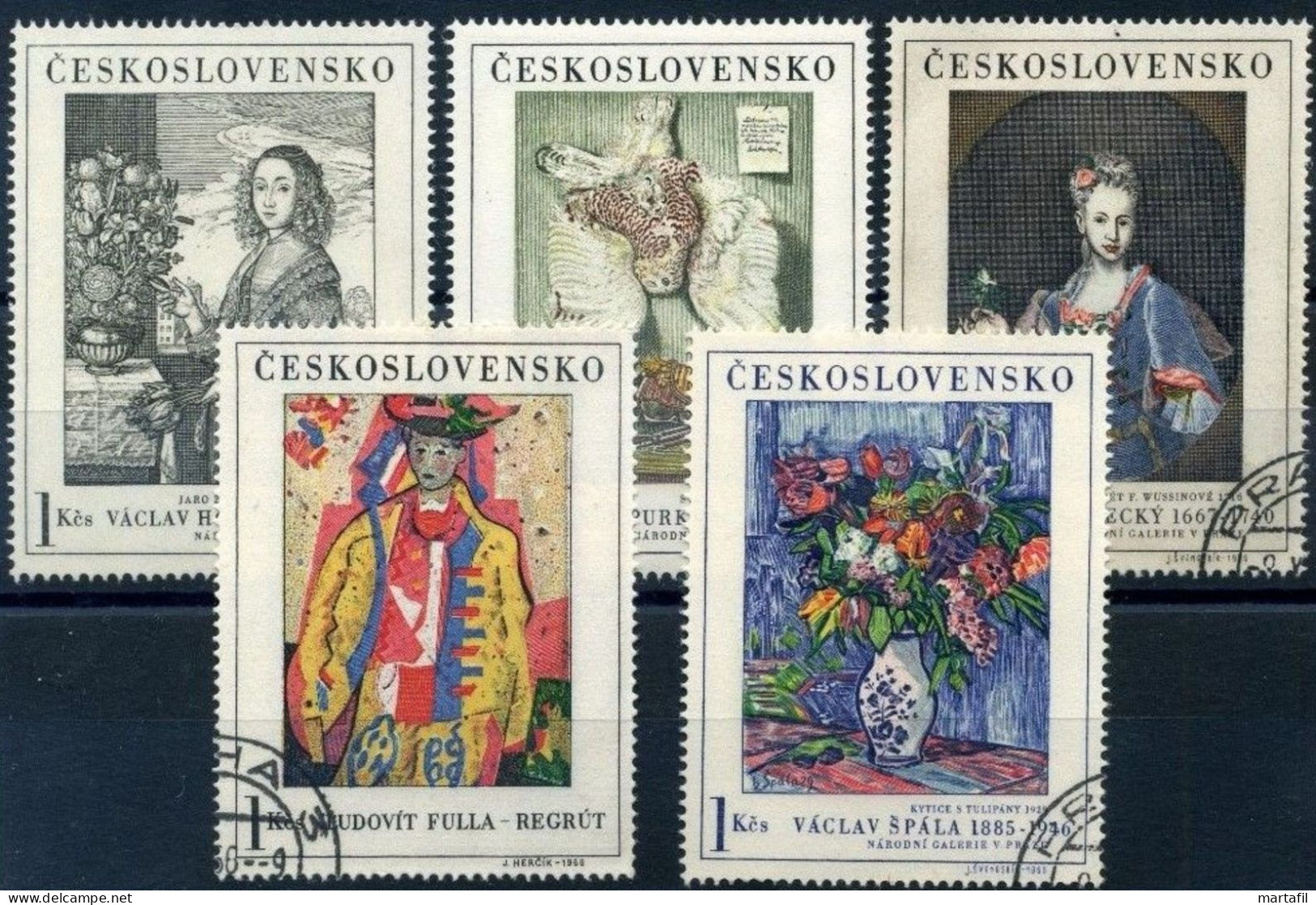 1966 CECOSLOVACCHIA SET USATO Dipinti, Arte, Arts, Paintings - Gebraucht