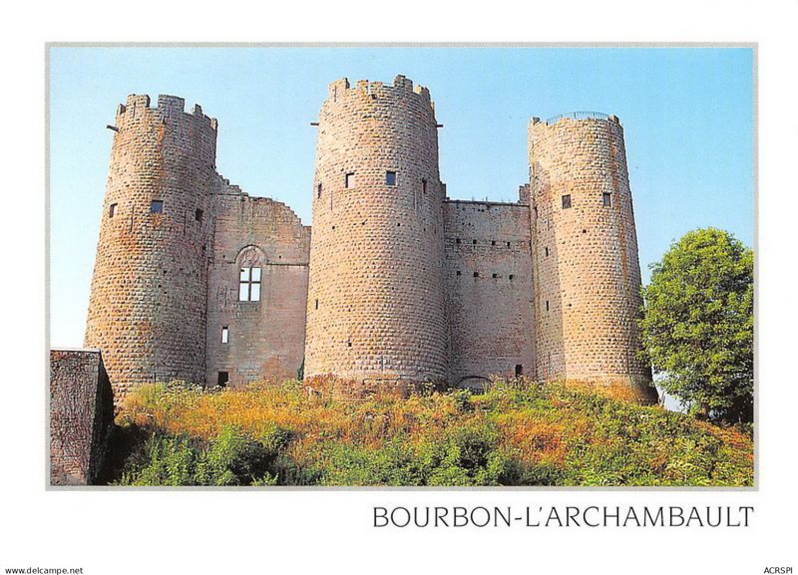 BOURBON L ARCHAMBAULT  Les Ruines Du Chateau Fort Des Ducs De Bourbon Reconstruit 16(scan Recto-verso) MA1637 - Bourbon L'Archambault