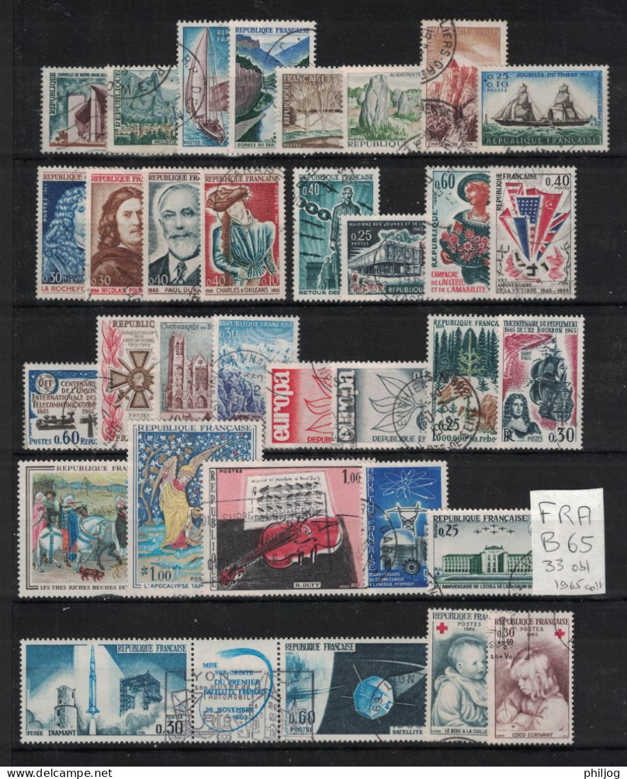 France - Année Complète Oblitérée 1965 - Oblitéré - Yvert 1435-1467 - Complete Used Year 1965 - 1960-1969