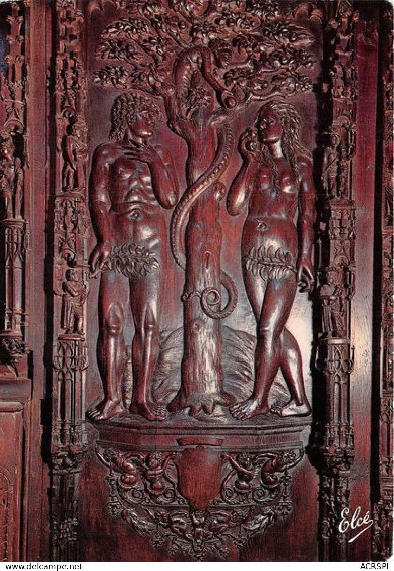 AUCH La Cathedrale Statues En Bois Sculpte Du XVIe Siecle Adam Et Eve 30(scan Recto-verso) MA1694 - Auch