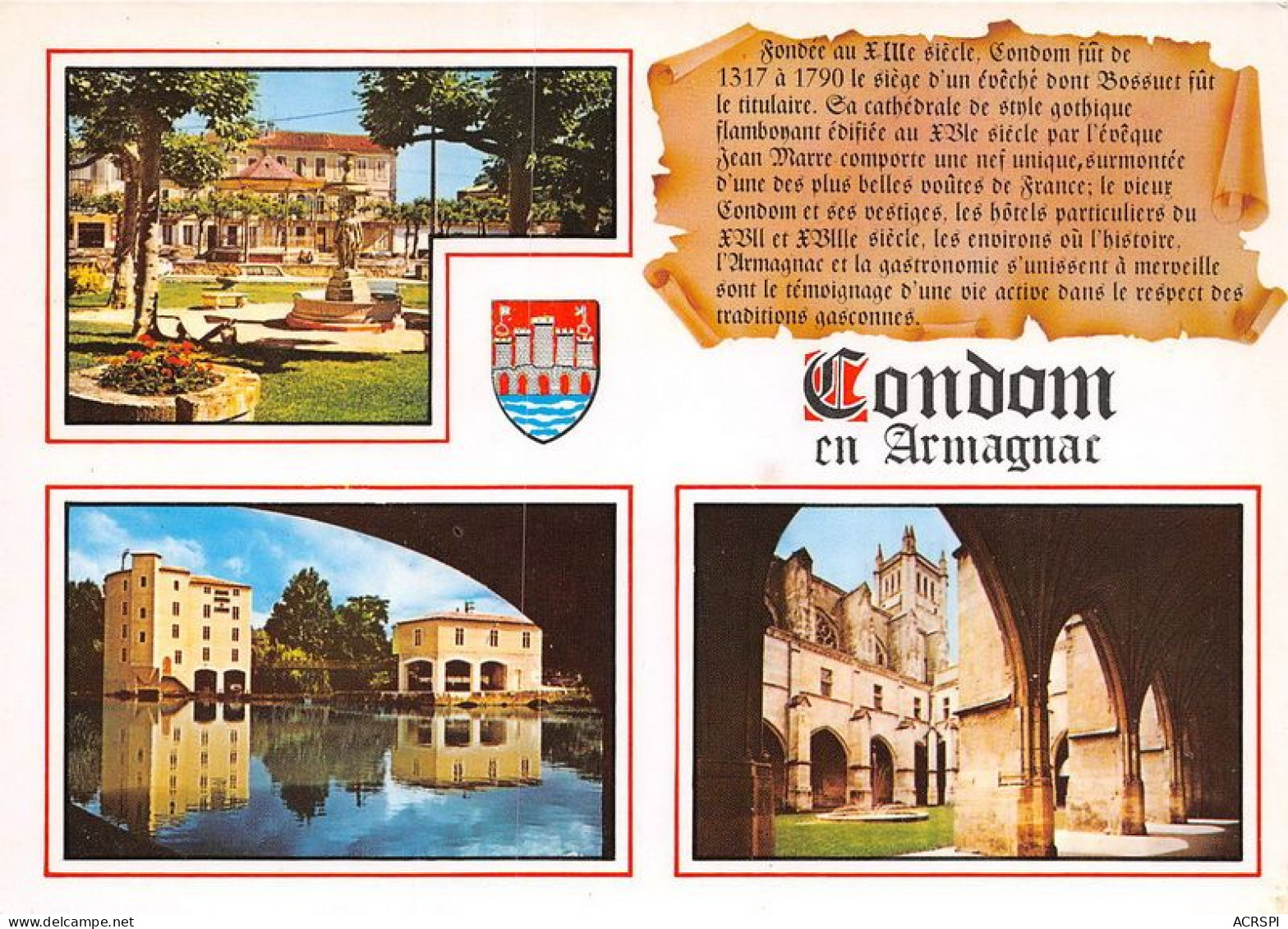 CONDOM En Armagnac Square Vieux Moulin Cloitre Et Clocher 17(scan Recto-verso) MA1689 - Condom