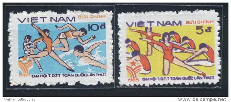 Vietnam Viet Nam MNH Perf Stamps 1985 : 1st National Sports & Gymnastics / Swimming Festival (Ms474) - Vietnam