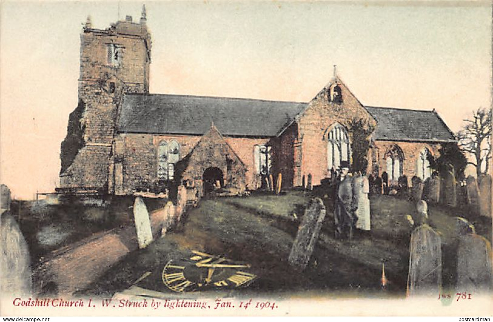 England - GODSHILL Church I. W. Struck By Lightning Jan 14  1904 - Altri & Non Classificati