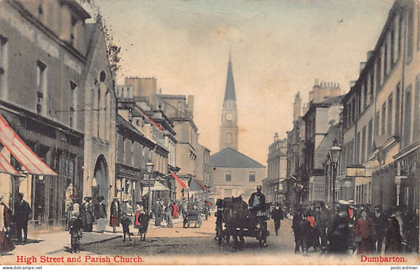 Scotland - DUMBARTON High Street And Parish Church SEE SCANS FOR CONDITION - Dunbartonshire