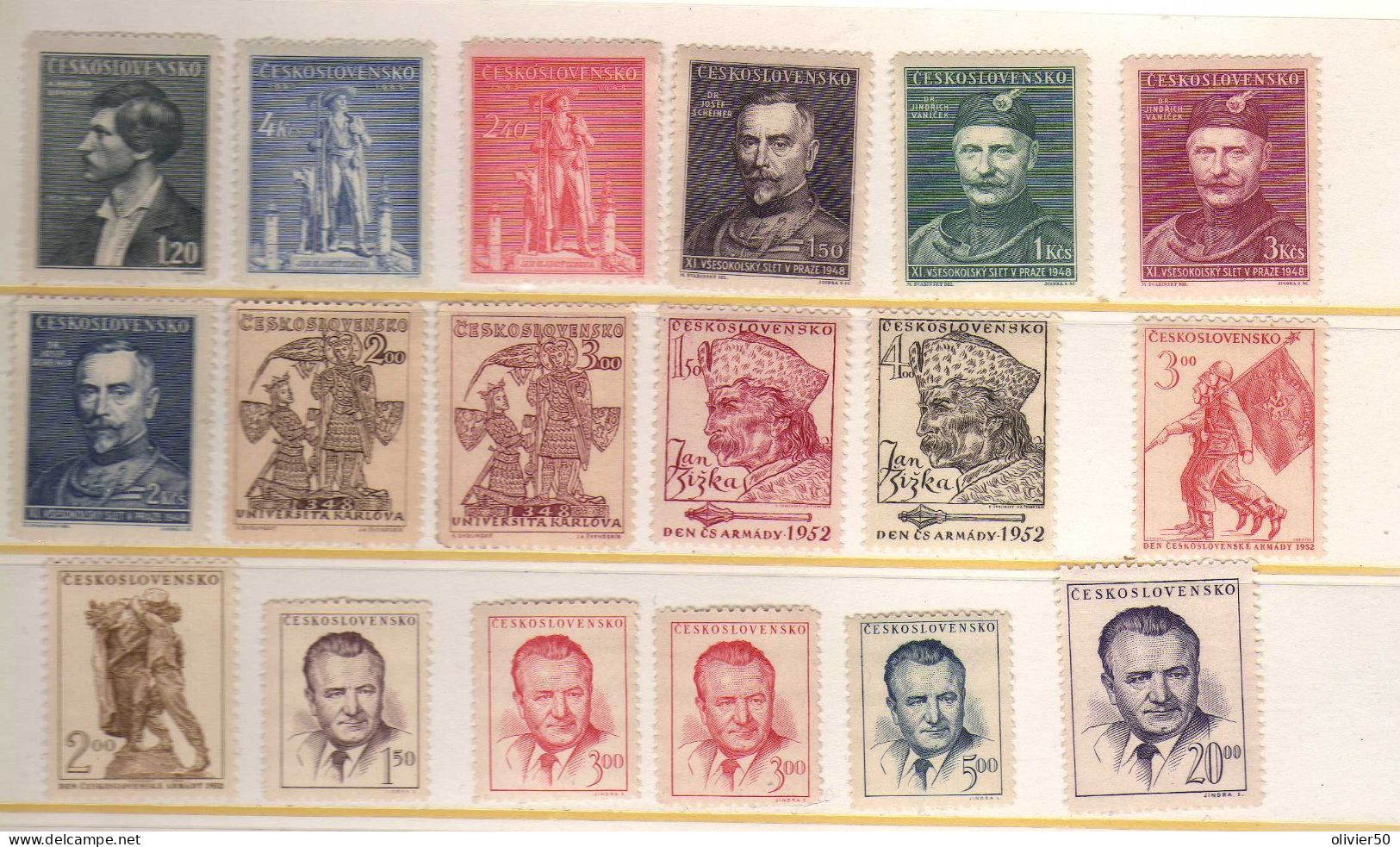 Tchecoslovaquie - Celebrites - President Neufs** - MNH - Ungebraucht