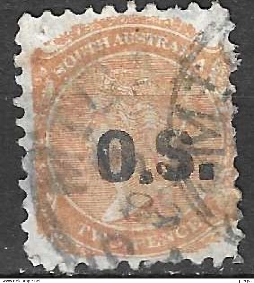 AUSTRALIA DEL SUD - 1875 - SERVIZIO - 2 P - USATO ( YVERT SE 10 - MICHEL OF 8) - Usati