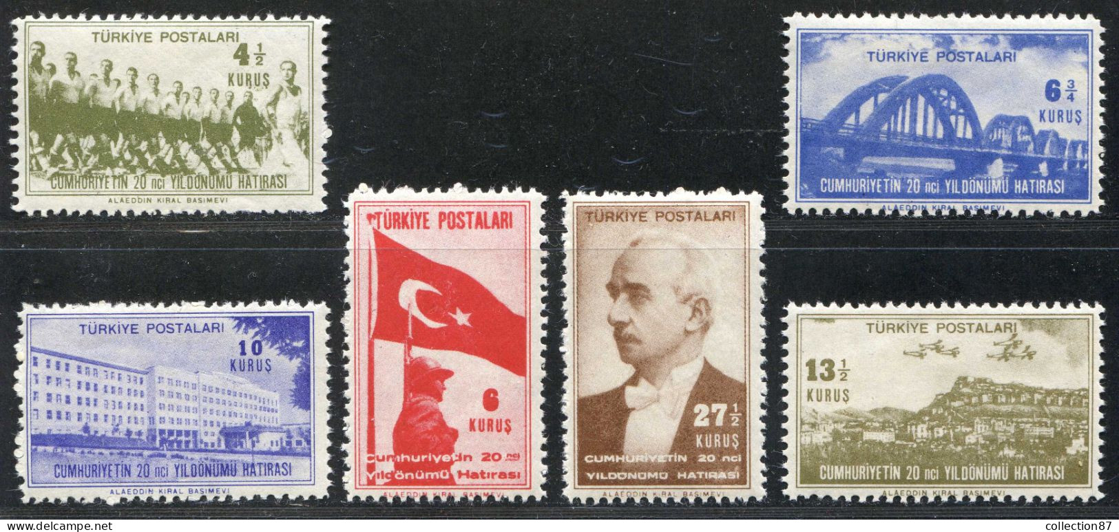 REF 091 > TURQUIE < Yv N° 1020 à 1025 * * < Neuf Luxe Dos Visible MNH * *  - Turkey - Neufs