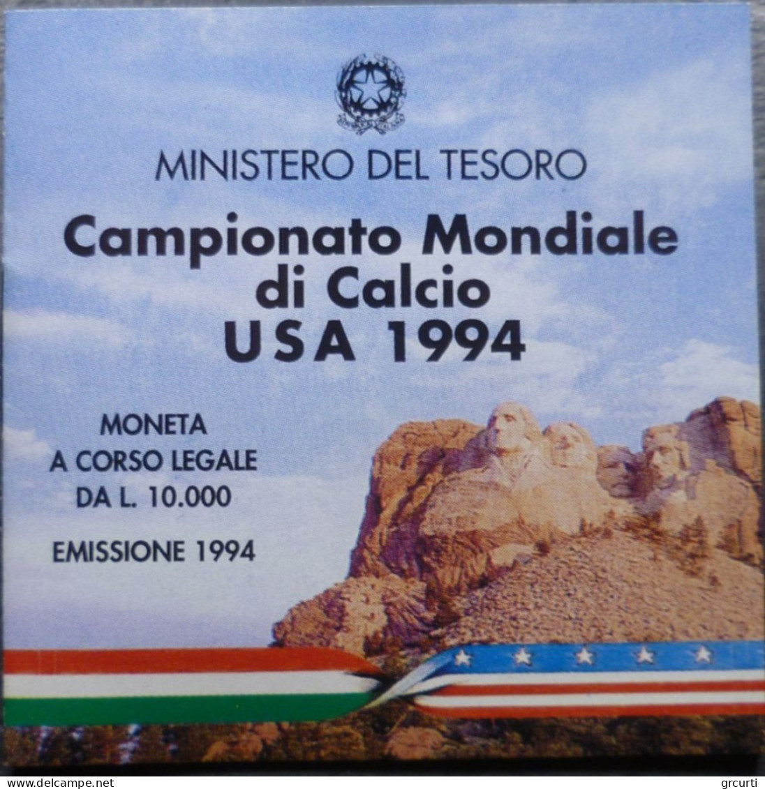 Italia - 10000 Lire 1994 - Campionato Mondiale Di Calcio "Usa '94" - 10 000 Liras