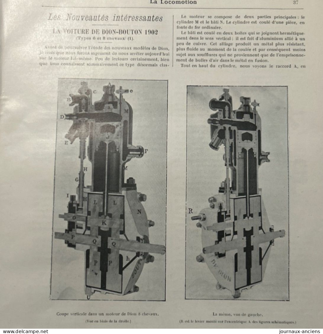 1902 LA VOITURE  DE DION BOUTON 1902 Type 6 Et 8 Chevaux - Revue LA LOCOMOTION - 1900 - 1949