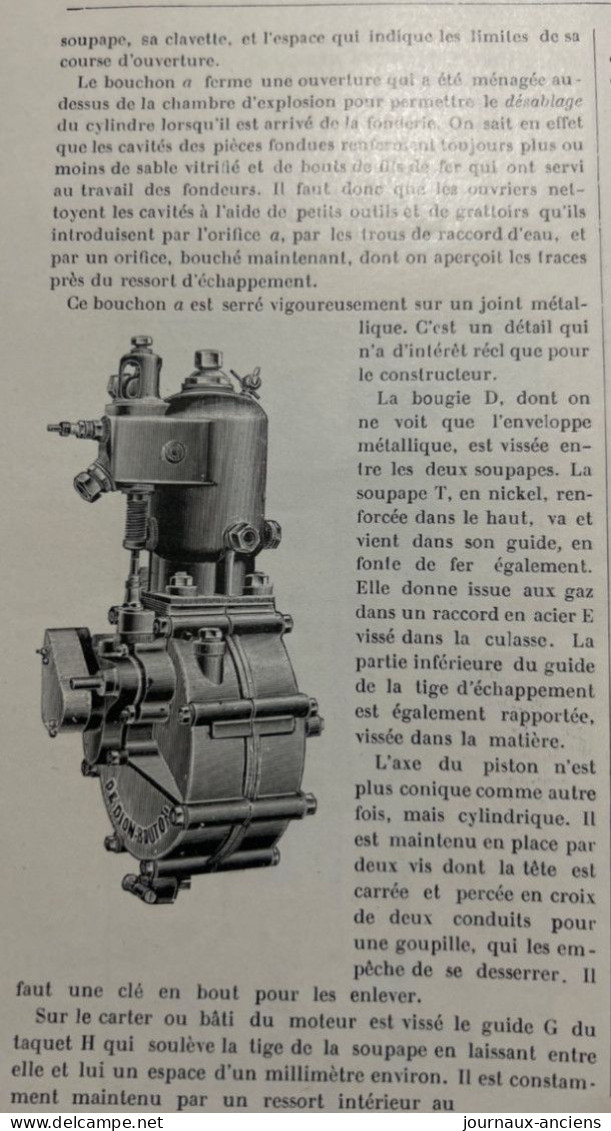 1902 LA VOITURE  DE DION BOUTON 1902 Type 6 Et 8 Chevaux - Revue LA LOCOMOTION - 1900 - 1949