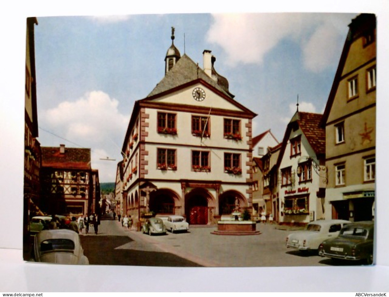 Lohr Am Main. Alte Ansichtskarte / Postkarte Farbig, Ungel. Ca 60 / 70ger Jahre ?. Rathaus. Gebäudeansichten, - Other & Unclassified