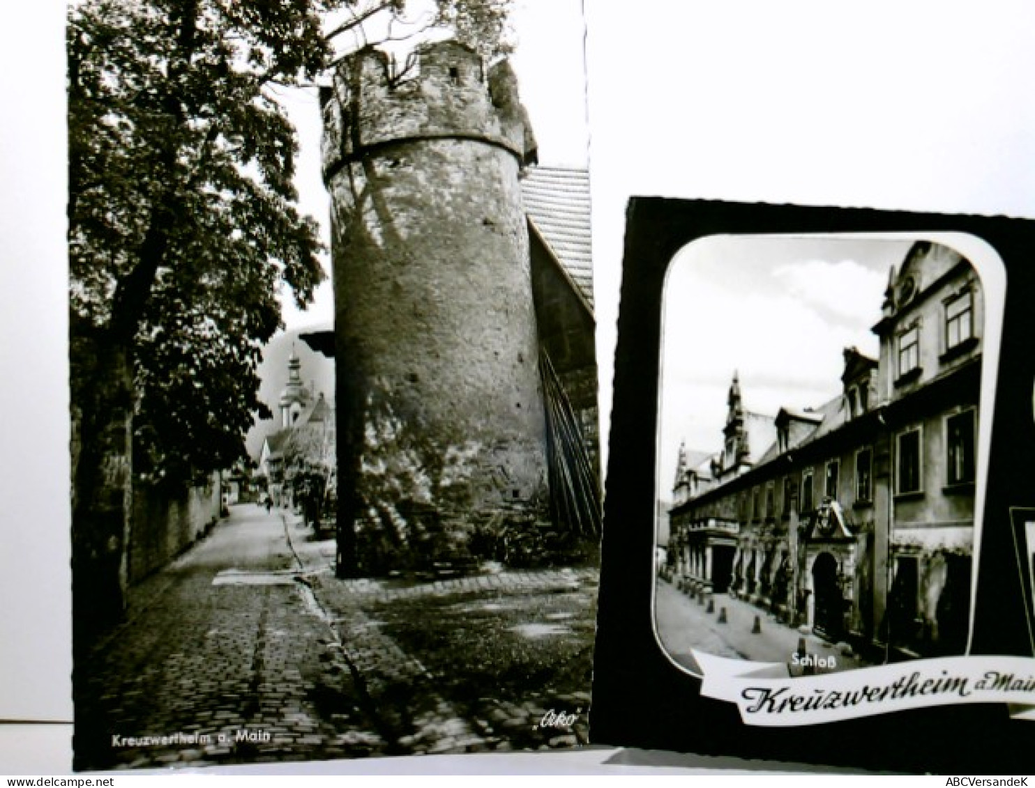 Kreuzwertheim Am Main. 2 X Alte Ansichtskarte / Postkarte S/w, Ungel. Ca 50 / 60ger Jahre ?. 1 X Turm. 1 X 3 A - Other & Unclassified