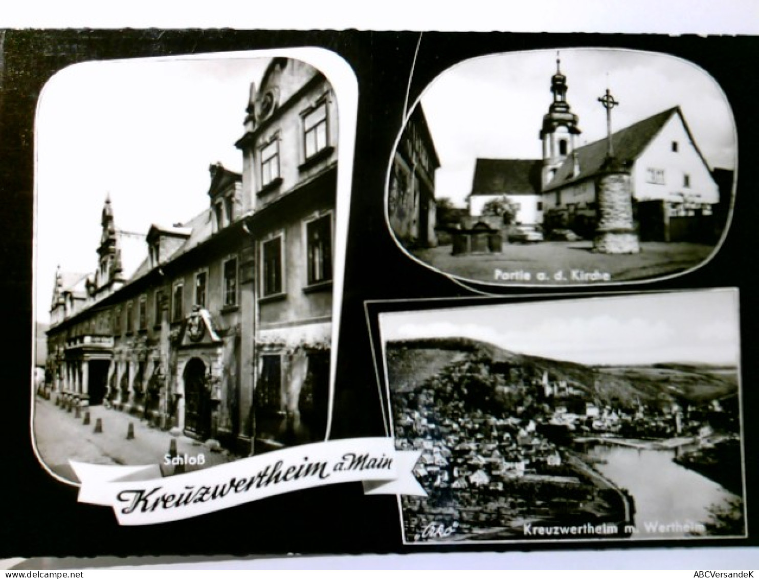 Kreuzwertheim Am Main. 2 X Alte Ansichtskarte / Postkarte S/w, Ungel. Ca 50 / 60ger Jahre ?. 1 X Turm. 1 X 3 A - Other & Unclassified
