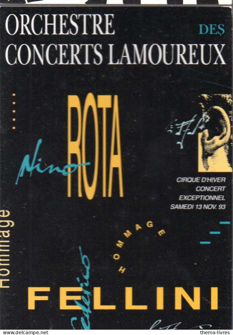 Paris :CARTE-COM Publicitaire  CONCERT FELLINI Nino NROTA    1993  (PPP47132) - Advertising