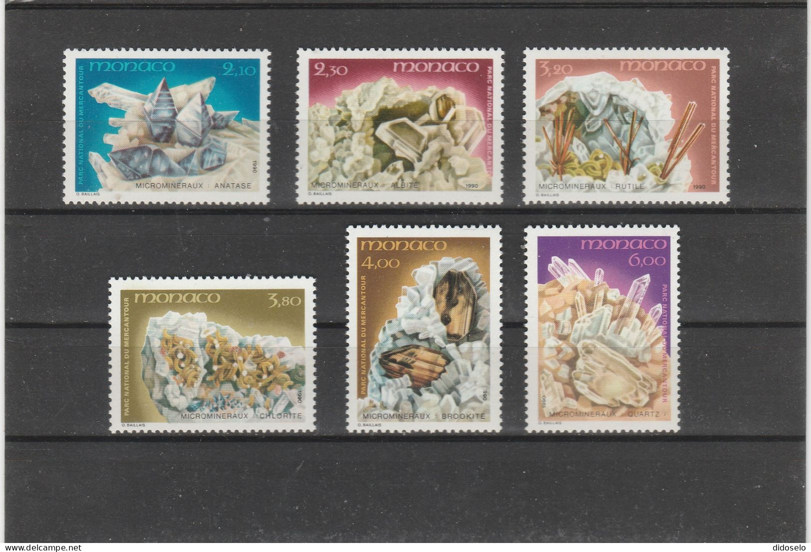 Monaco - 1990 - Minerals - MNH(**) Set - Mineralen