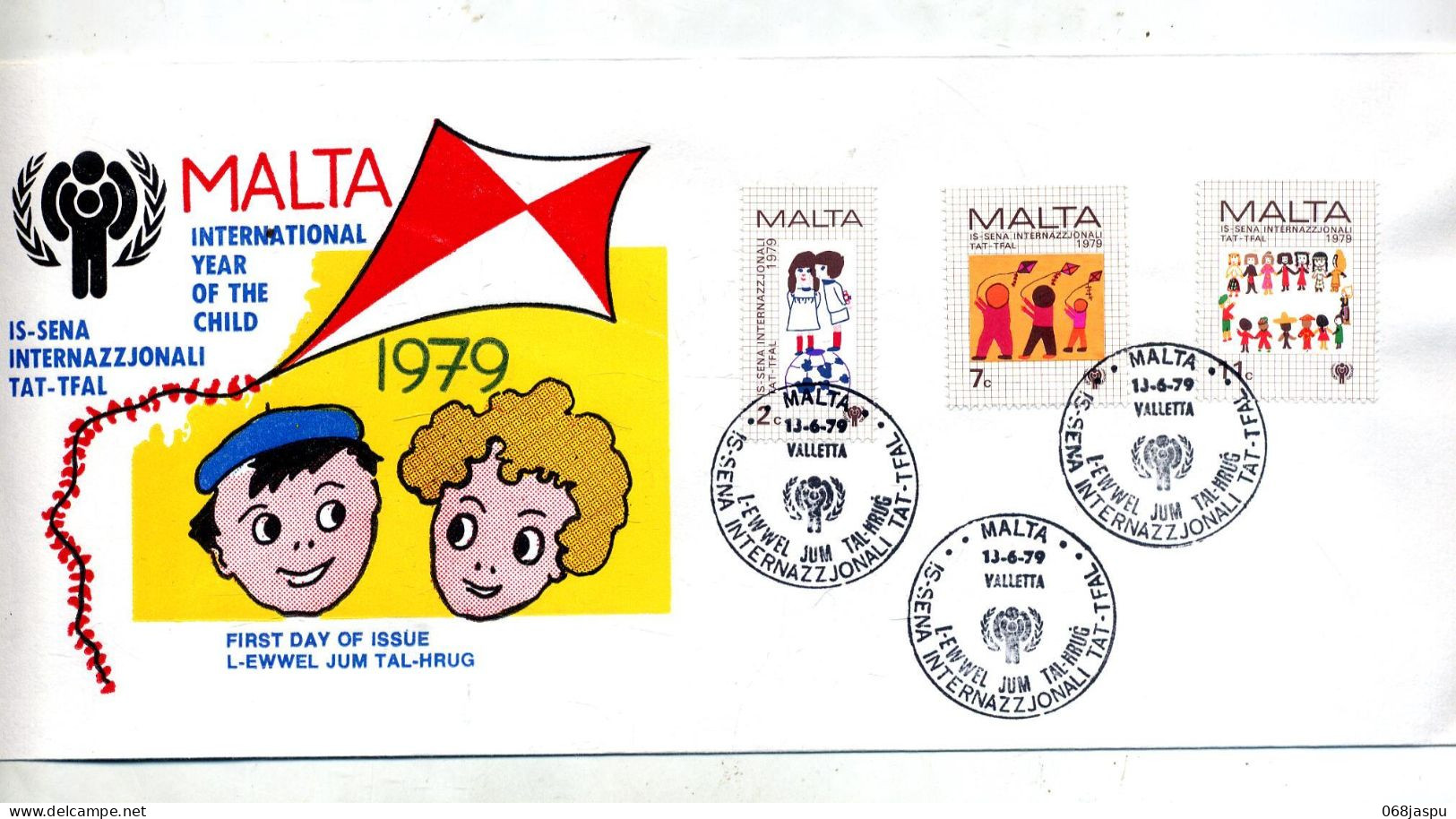 Lettre Fdc 1979 Annee Enfant - Malte