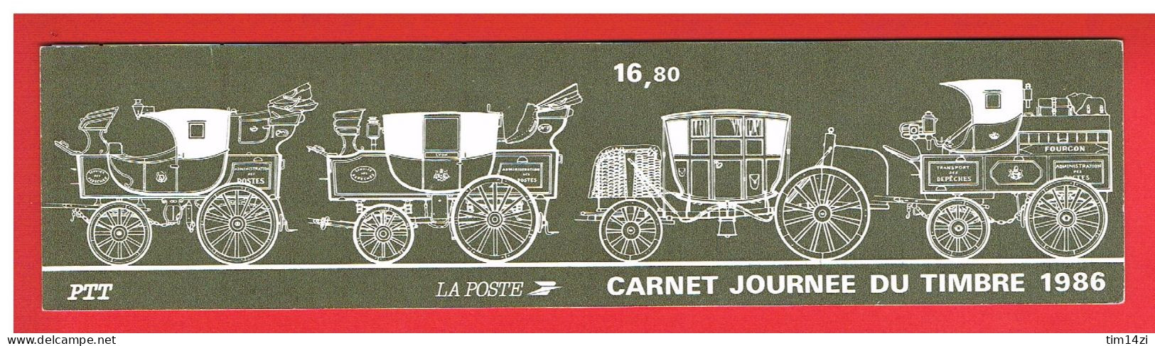 FRANCE 1986 - CARNET JOURNEE DU TIMBRE - BC 2411A - NEUF** MALLE-POSTE BRISKA -  Y.&.T - Cote : 7.00 € - Dia Del Sello