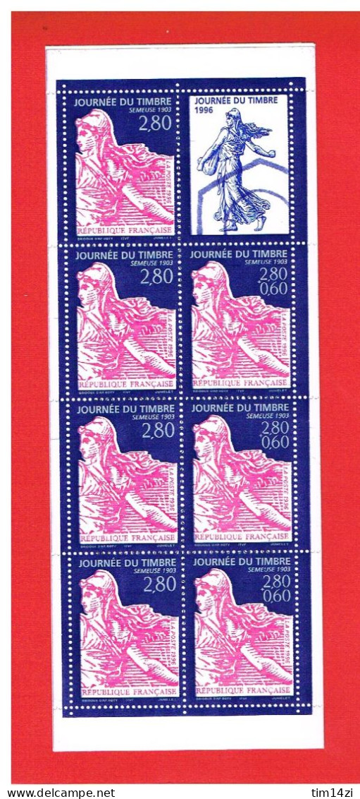 FRANCE 1996 - CARNET JOURNEE DU TIMBRE - BC 2992 - NEUF** - LA SEMEUSE -  Y.&.T - Cote : 17.00 € - Tag Der Briefmarke