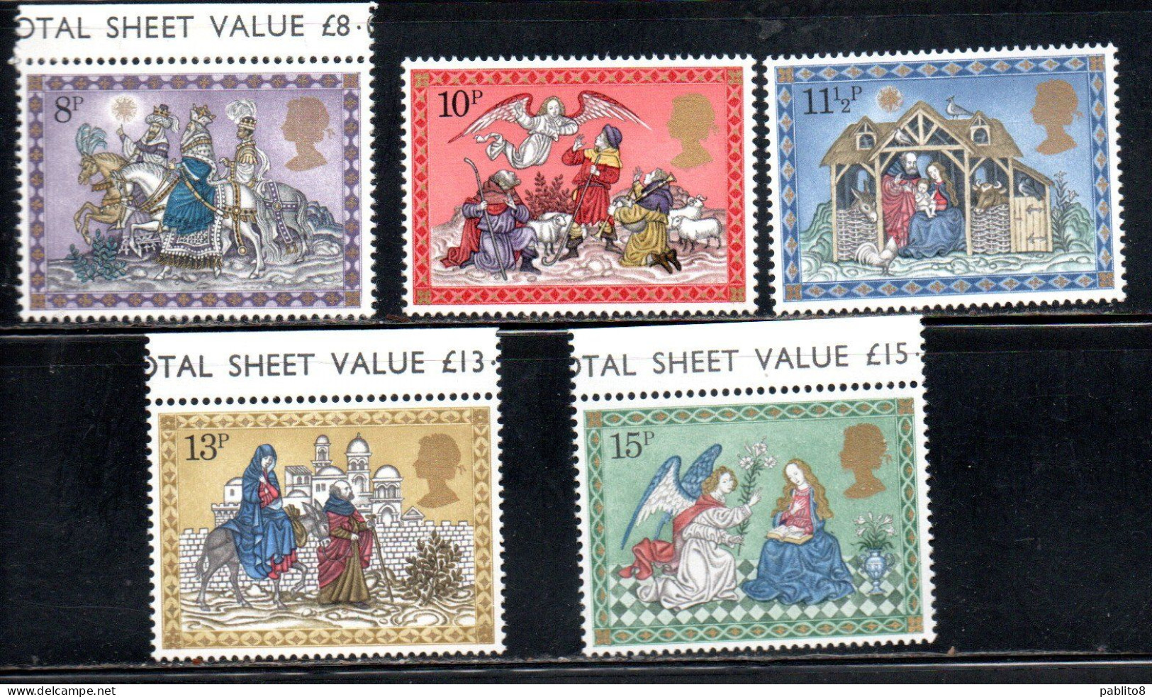 GREAT BRITAIN GRAN BRETAGNA 1979 CHRISTMAS NATALE NOEL WEIHNACHTEN NAVIDAD NATAL COMPLETE SET  SERIE COMPLETA MNH - Nuovi